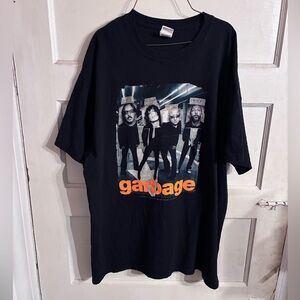 Garbage Rock Band Tee Shirley Manson Black Graphic T-Shirt Men's Size XL